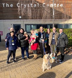 Therapy dog at the Crystal Centre