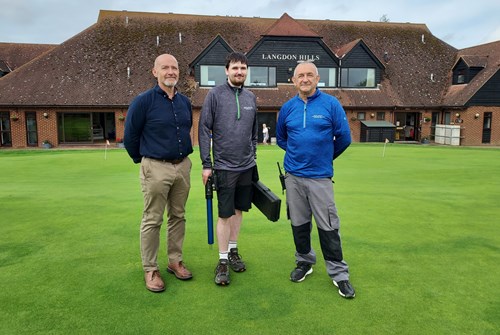Photo of Geraint, Alex and Tony at Langdon Hills Golf course