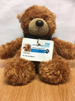 Children's speech and language mascot, chatty bear