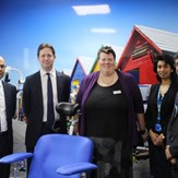 Alex Burghart, MP for Brentwood and Ongar and Sally Morris, CEO