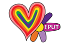 Colorful Heart and flower with EPUT name