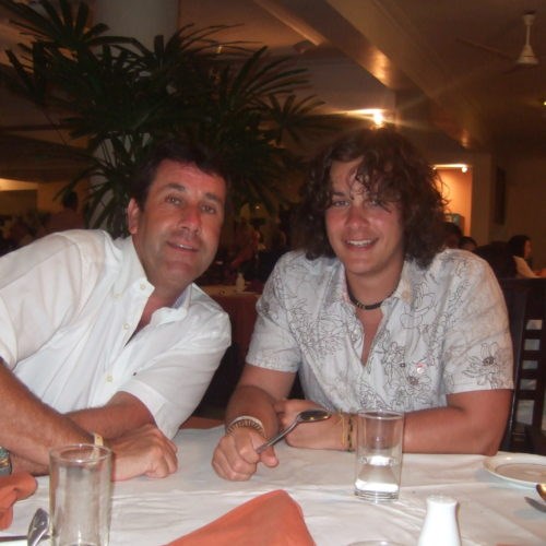 Ben pictured with his father Andrew.