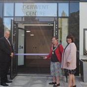 Derwent Centre opening with Cllr Maggie Hulcoop, Chair of Harlow Council and Professor Sheila Salmonm, Chair.