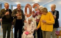 Photo of Irene Brown celebrating her birthday
