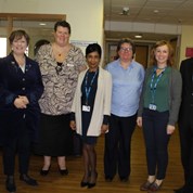 MP Jackie Doyle, Sally Morris, CEO and staff at the rainbow unit