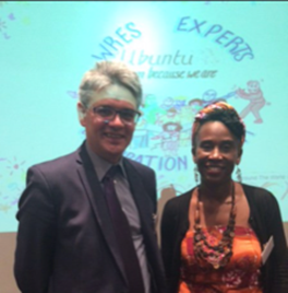 Sharon Akinkunmi pictured with Malcolm McCann.