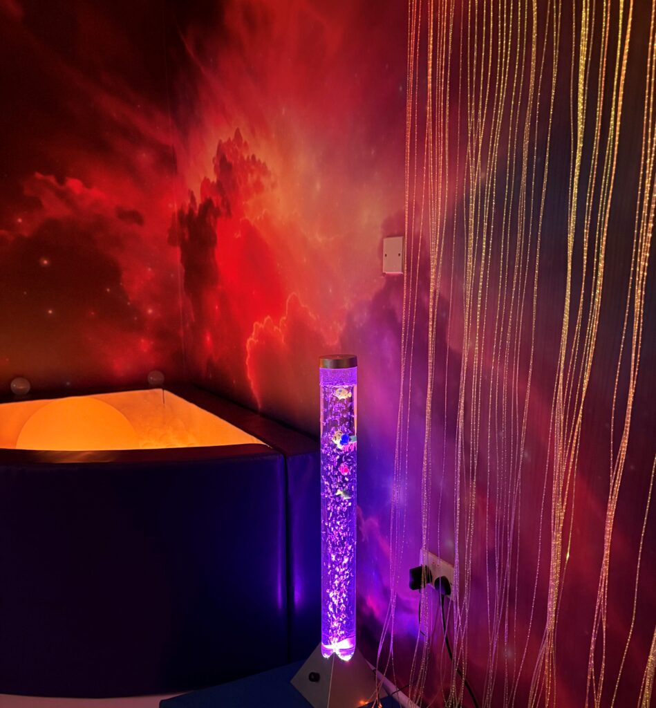 Refurbished sensory room at Byron Court
