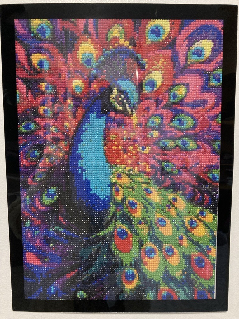 Photo of diamond art therapy created by inpatients at EPUT