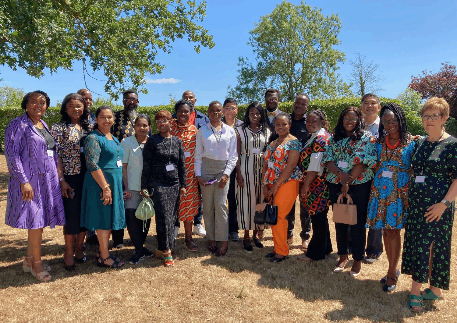 RISE MSE July 2025 - graduates with Moriam Adekunle (far left) Dr Joan Myers (eighth from left) and Liz Fenton OBE (far right)