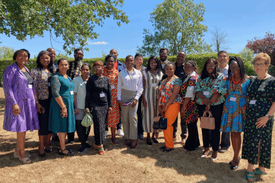 RISE MSE July 2025 - graduates with Moriam Adekunle (far left) Dr Joan Myers (eighth from left) and Liz Fenton OBE (far right)