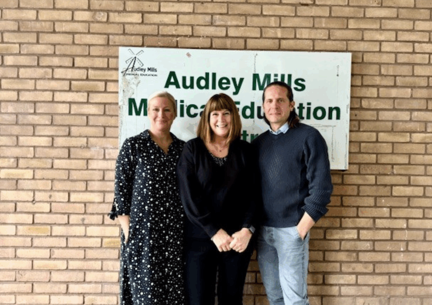 Lead doctors for the Learning Disability team Dr Lucy Saville and Dr Tim Wright (far left and far right) and Learning Disability Admin Champion Susan Evans from Audley Mills Surgery