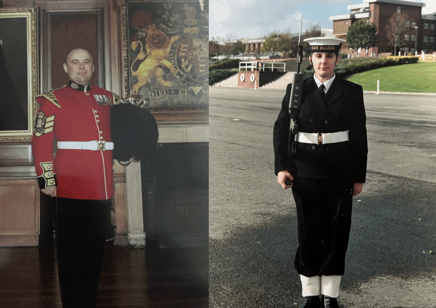 Photograph of John Marham and Tracy Slater in uniform