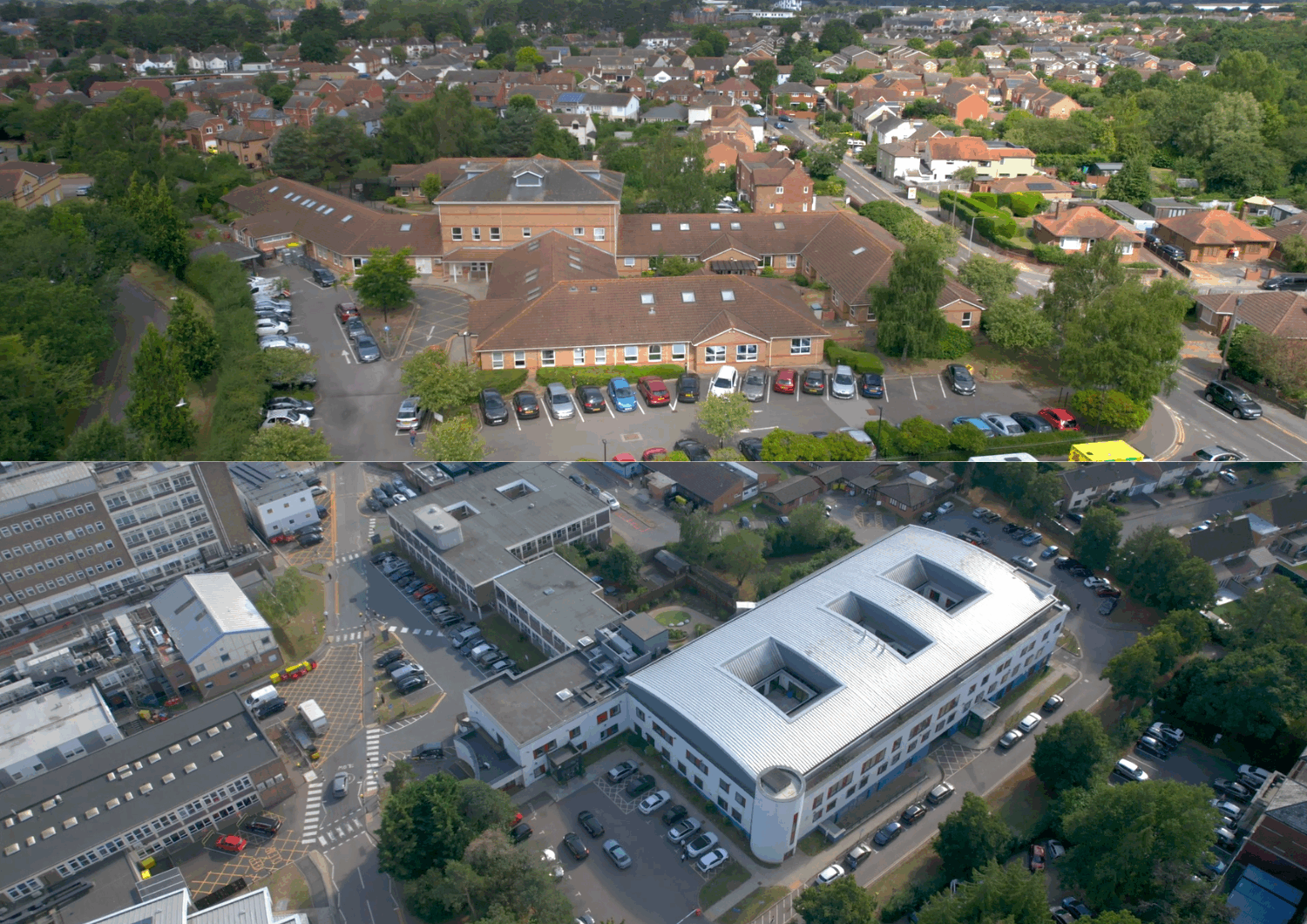 Photographs of the Emerald centre and the Derwent centre. Where the two new mental health urgent care units will be.