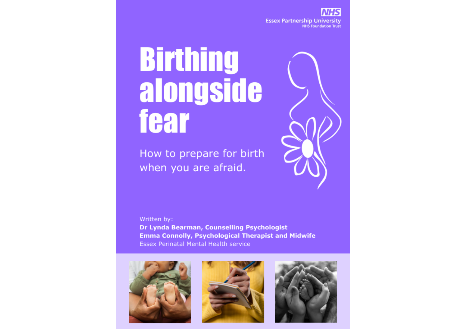 Frontpage of the birthing alongside fear booklet.