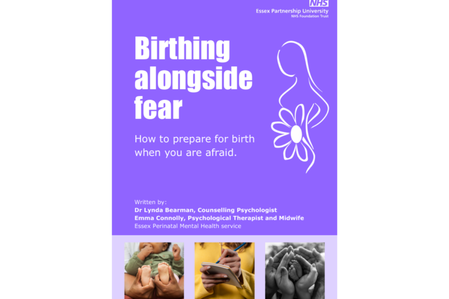 Frontpage of the birthing alongside fear booklet.