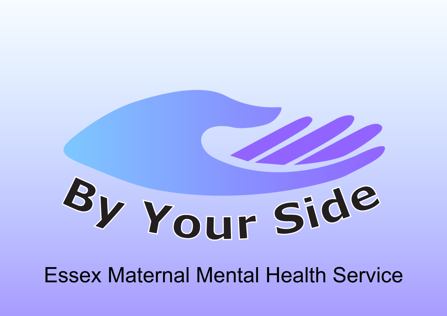 “By Your Side” logo with two stylised hands and the text “Essex Maternal Mental Health Service.”