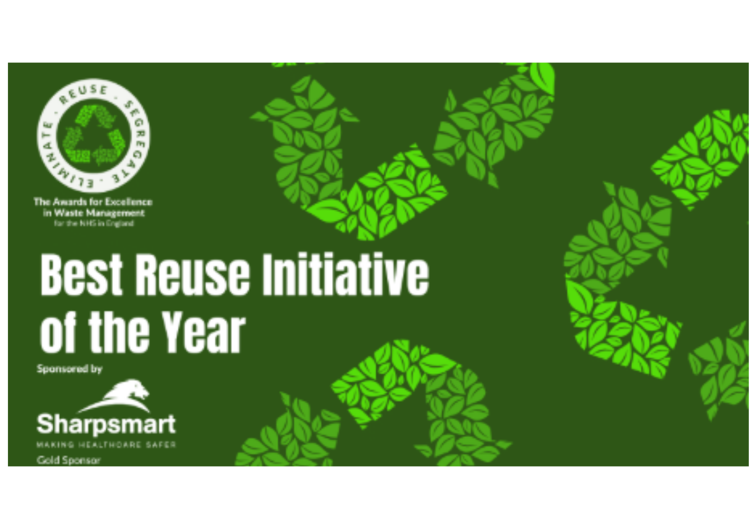 Green promotional banner displaying the text 