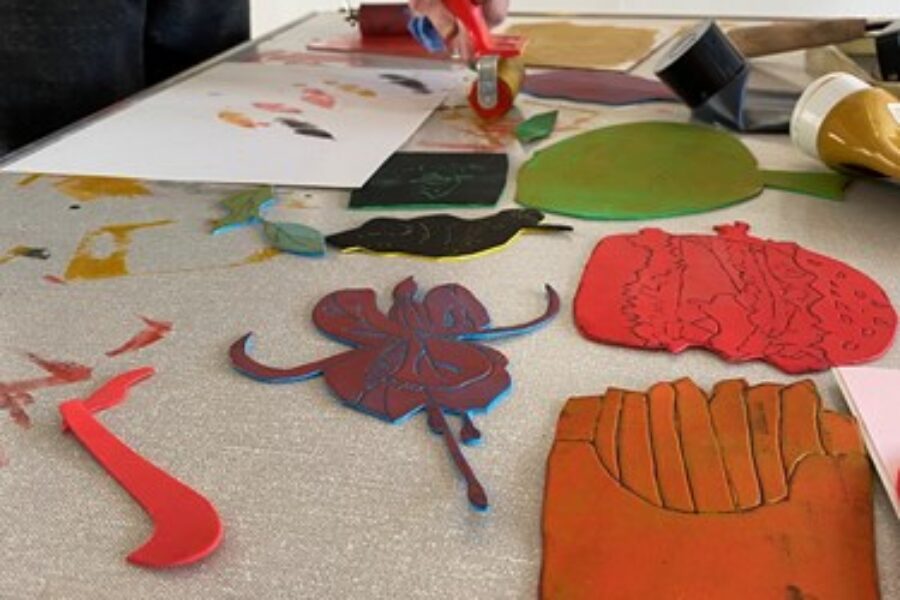 Participant foam roller printing