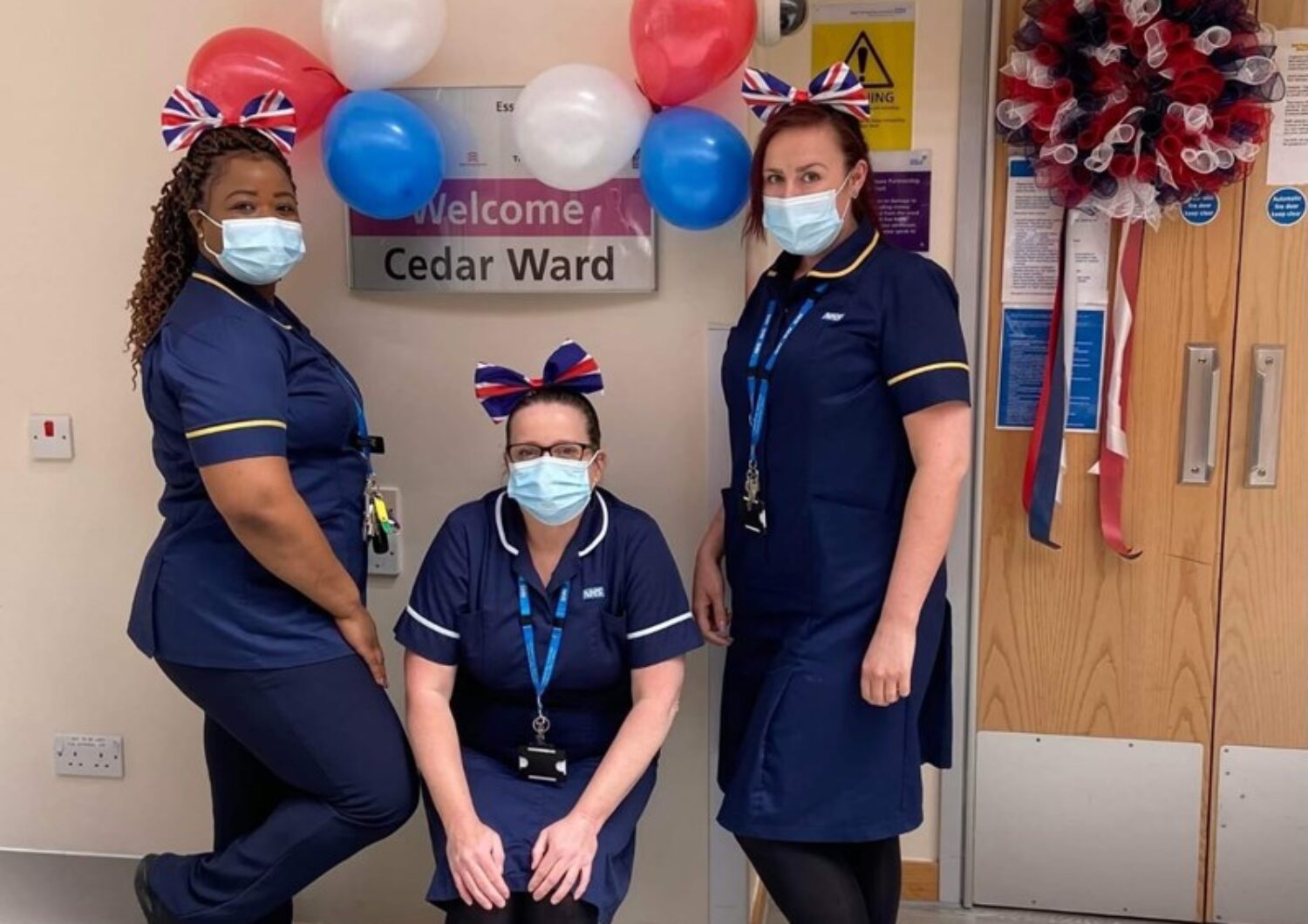 Staff at Cedar Ward celebrating the Queen's Jubilee.