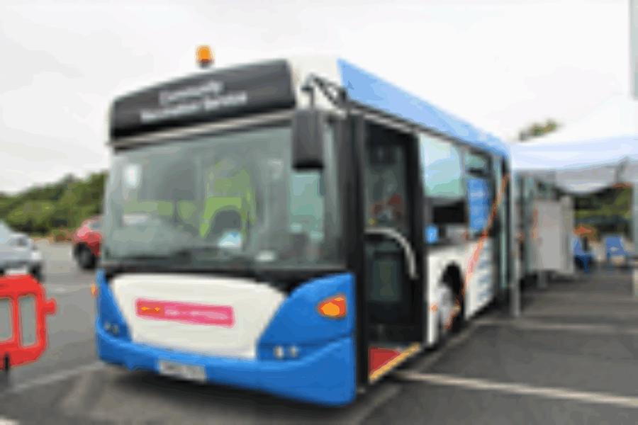 Photo of the COVID-19 vaccination bus