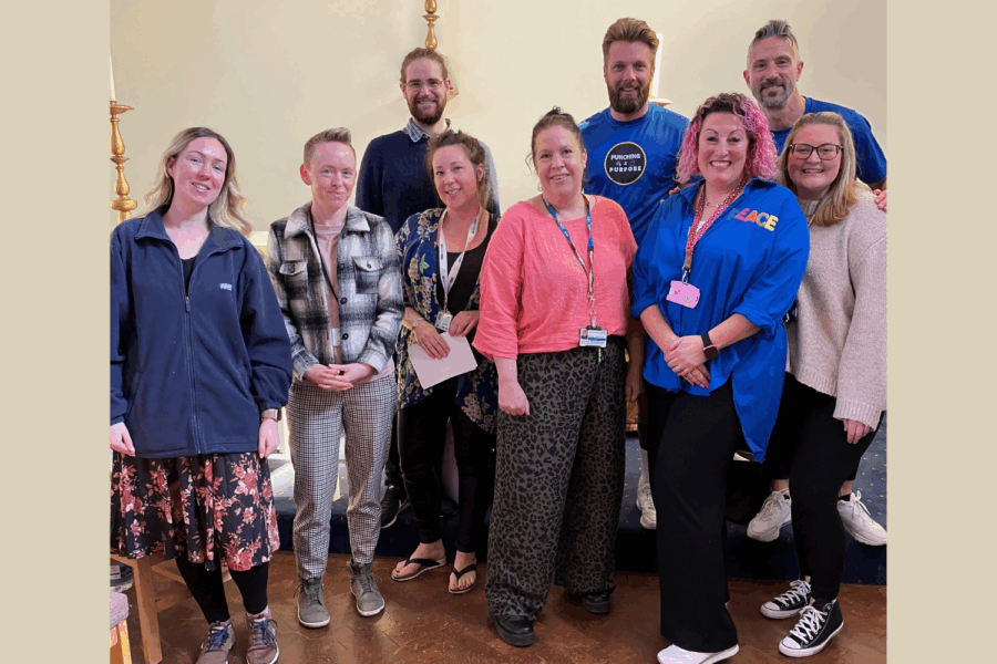 Picture of a group of people who attended the lighthouse event.