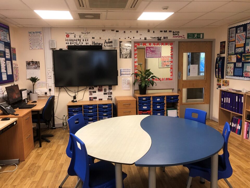 Photograph of a teaching room at Poplar ward